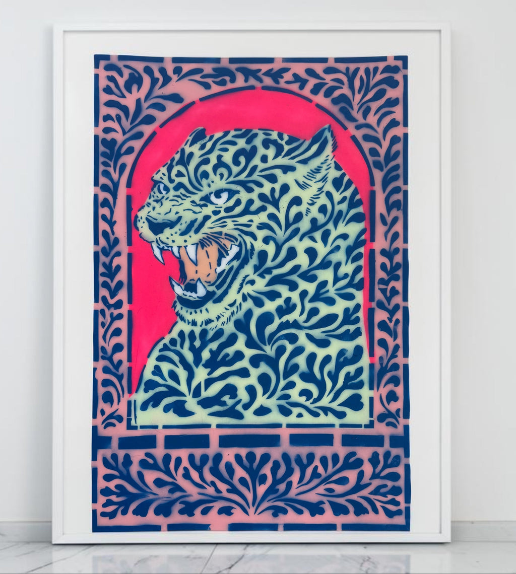 LEOPARD SPRAY PAINT PRINT